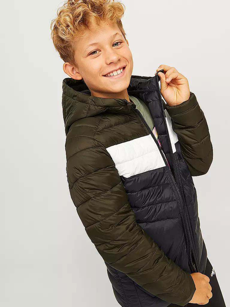 JACK & JONES Jungen Steppjacke JJESPRINT olive