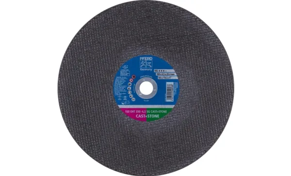 PFERD 100 EHT 350-4,5 SG CAST STONE/25,4, Støbejern, PFERD, 2,54 cm, 35 cm, 5500 rpm, 10 stk