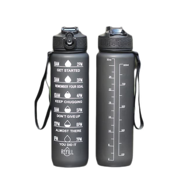 Sportsvandflaske 1000ml Sort