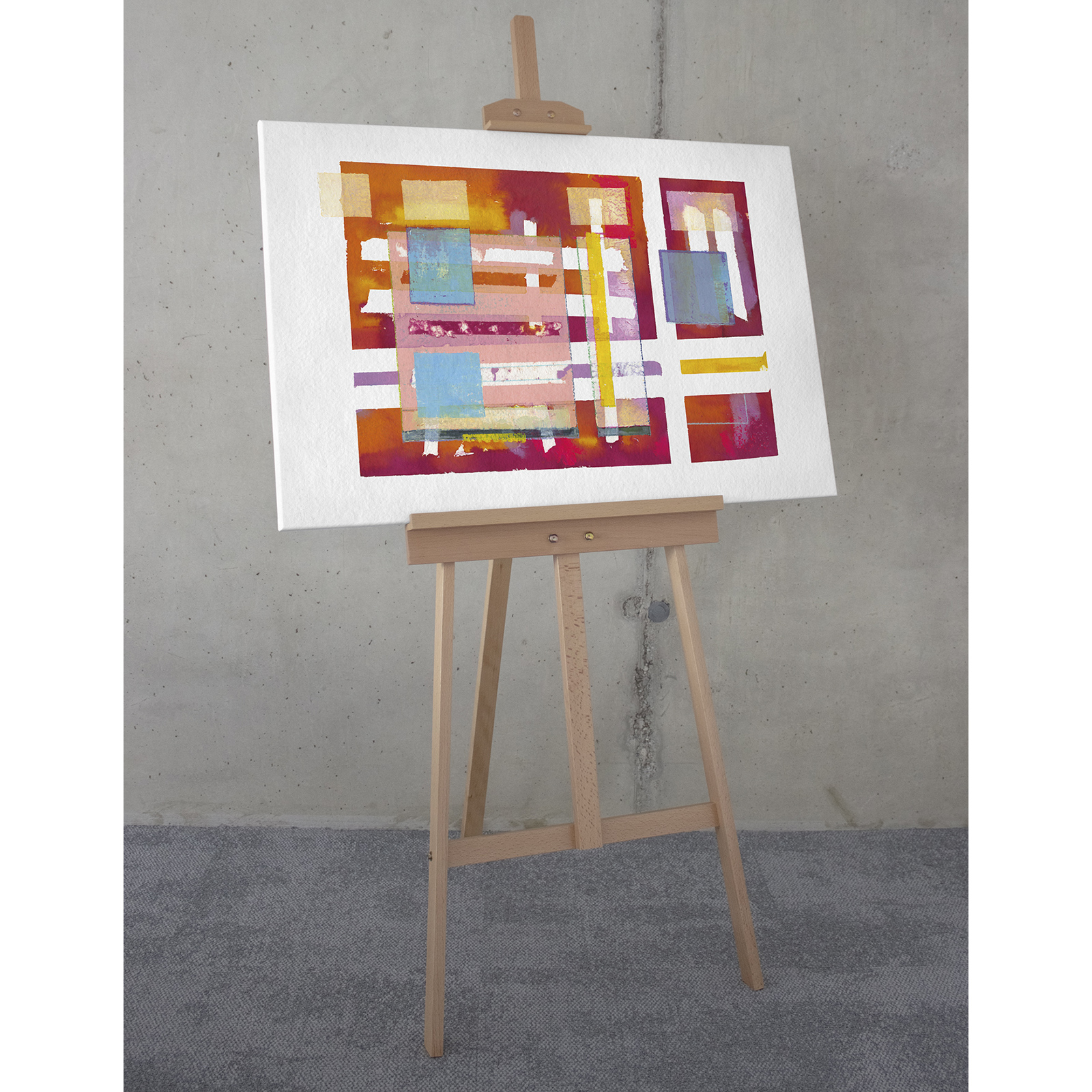 Keilrahmenbild GEOMETRIC STYLE - bunt - 60x90 cm