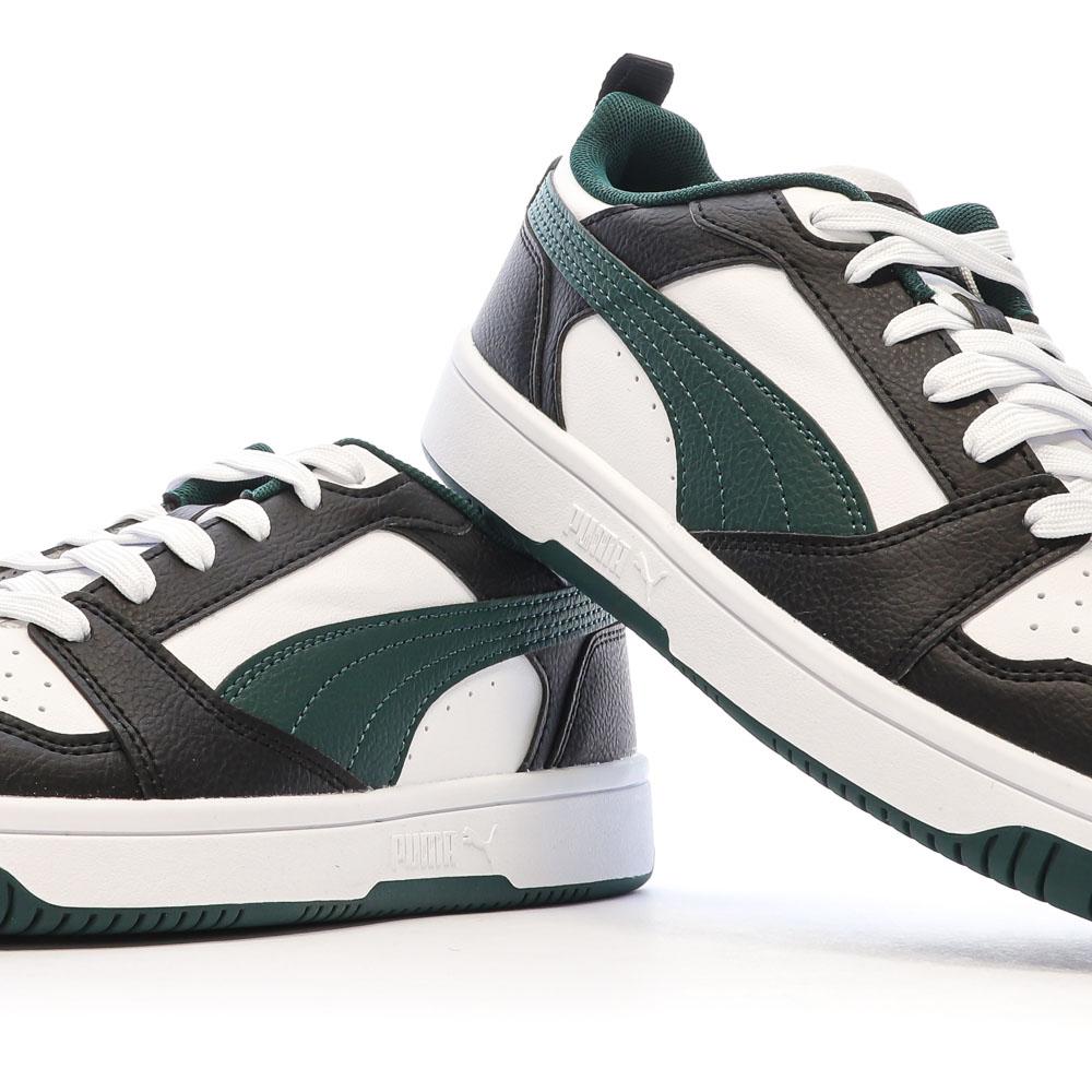 Puma Baskets Noires/Vertes/Blanches Garçon Puma Rebound