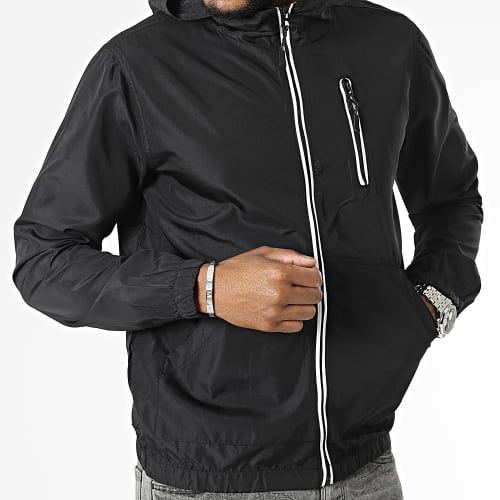 Veste Zippée Capuche Noir