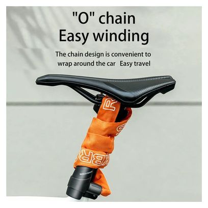 Cadenas de vélo à chaîne ultra-résistant - orange