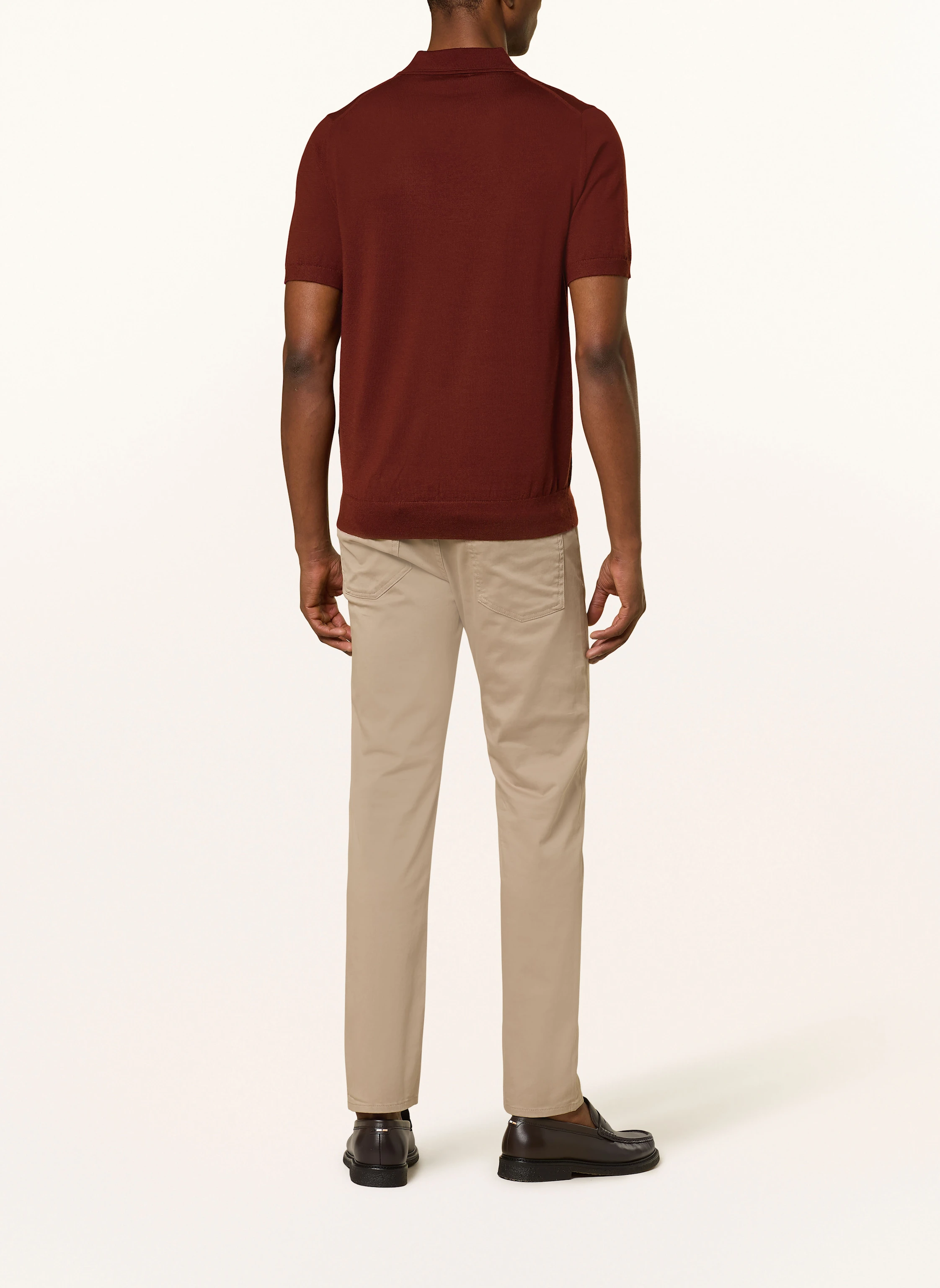 REISS Strick-Poloshirt aus Merinowolle