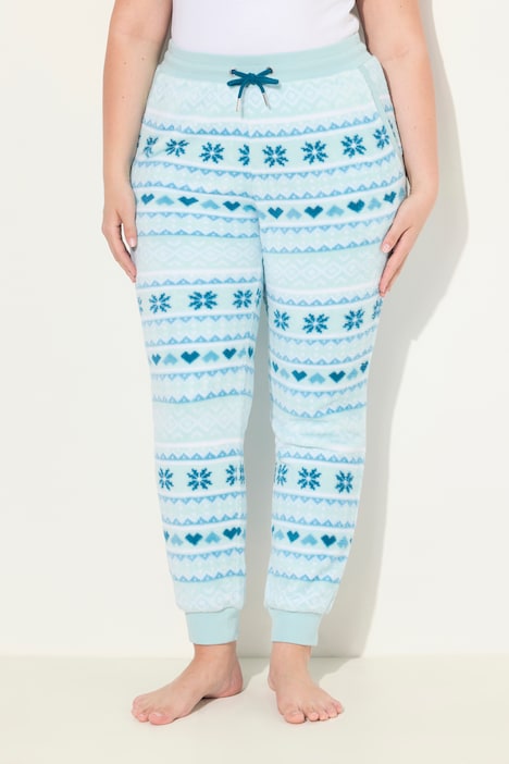 Homewear-Hose, Norwegermuster, Elastikbund, recycelt