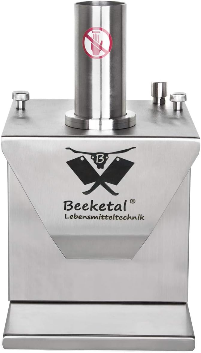 Beeketal 'CSB-3E' Profi Gastro Currywurst Schneider elektrisch mit Schnittstärkeneinstellung von 5-30 mm, Wurstschneider Gehäuse und Messer aus Edelstahl, 135 Watt Motor (wartungsfrei)