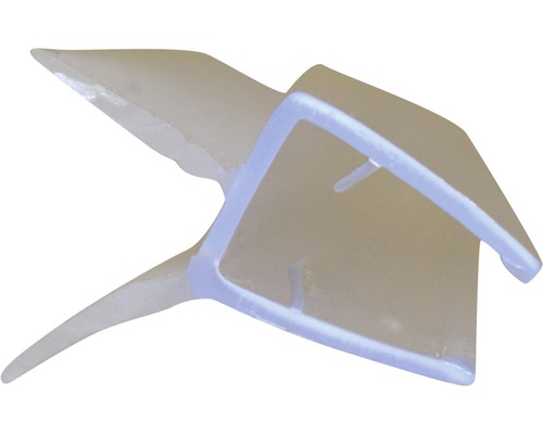 Waterafstotend profiel geschikt voor 5-6mm glas, lengte 2010 mm met 2 afdichtlippen