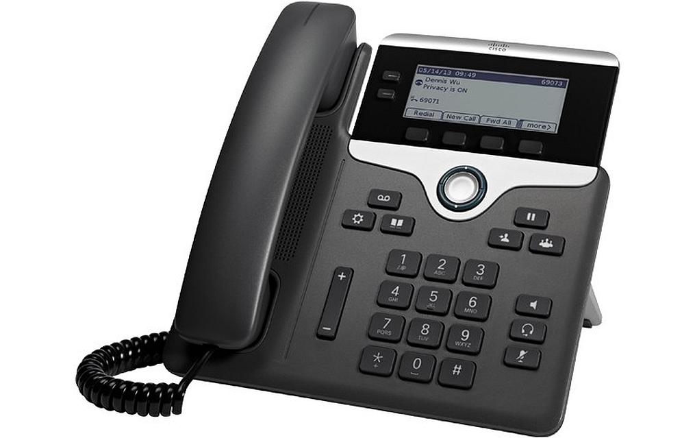 Tischtelefon 7821 Schwarz<br>VoIP-Tischtelefon mit Fast-Ethernet-Switch