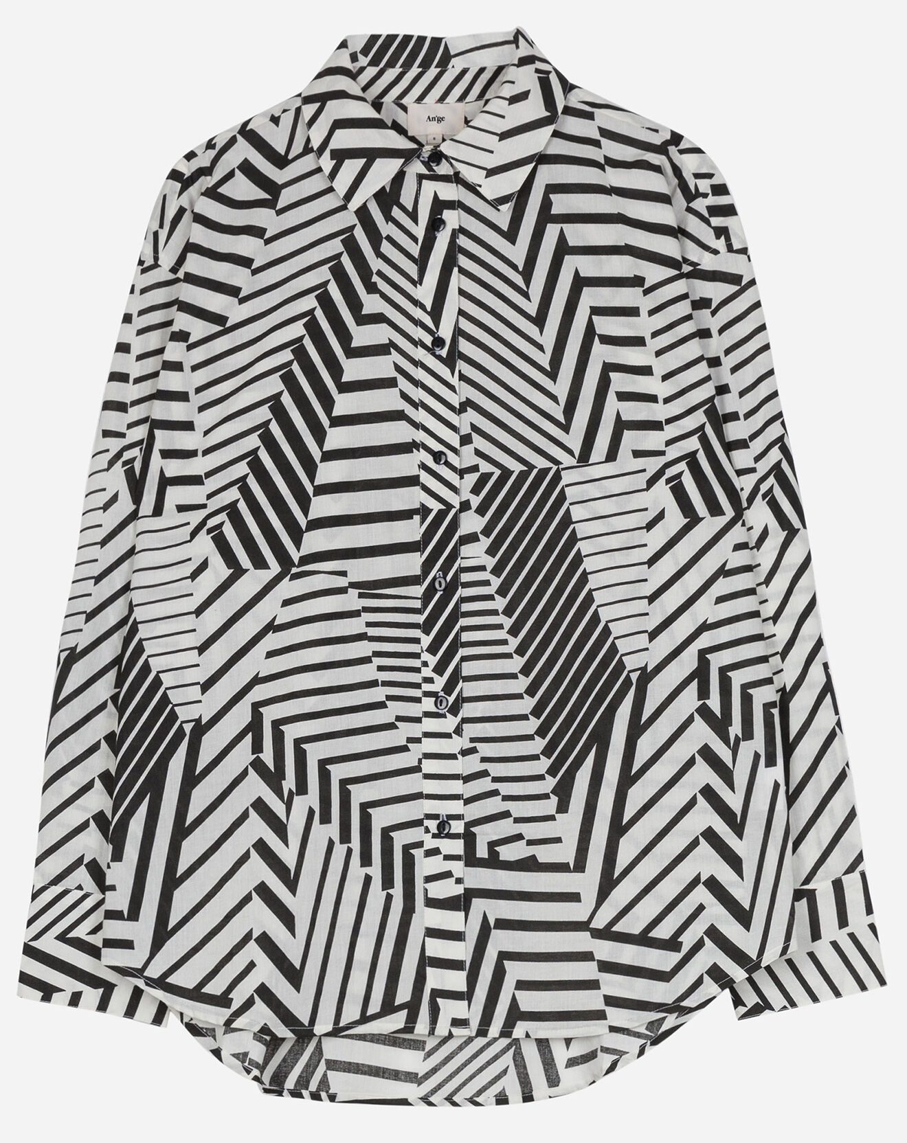 An'ge Chemise en Coton Frédérique zenya à motifs noir/blanc