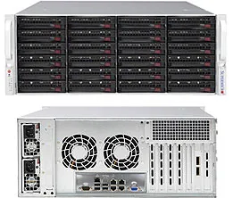 Supermicro SC846 BE1C-R1K23B - Rack-monterbar 4U - forstærket forlænger ATX - SATA/SAS - hot-swap 1200 Watt - sort