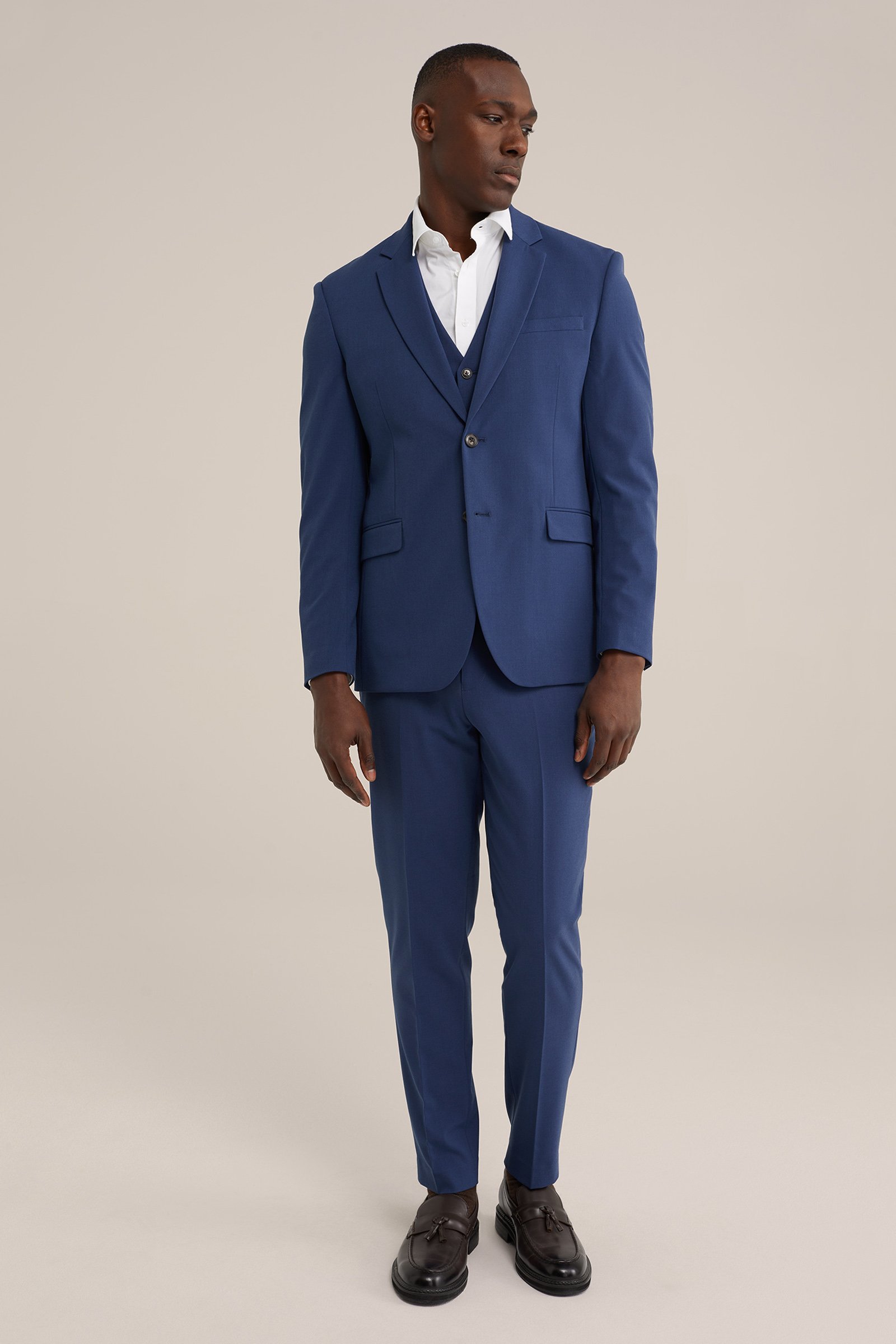 slim fit blazer Fundamentals IJsblauw