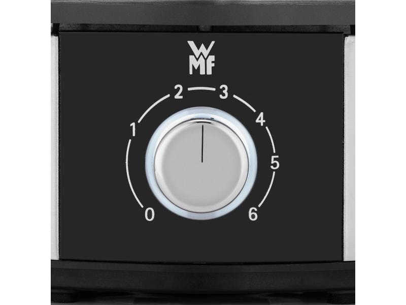 WMF Fleischfondue-Set LONO Fondue 10 Teile, Silber Edelstahl Fonduetopf mit 1400 W-Heizplatte und 8 Gabeln mit Farbmarkierung