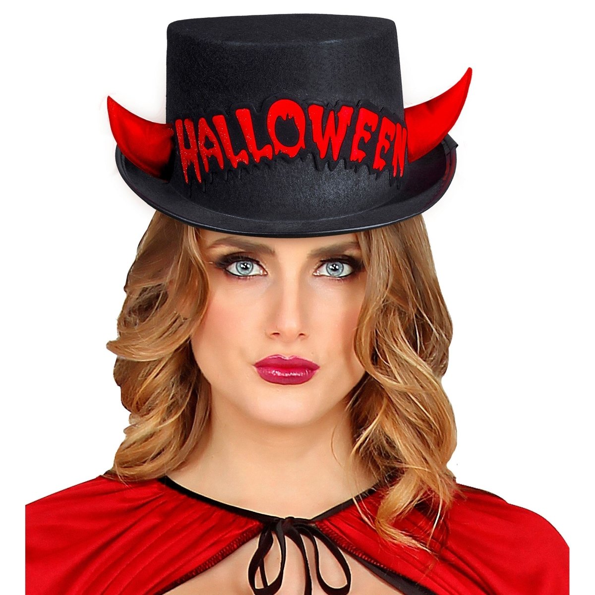 Halloween Hoge Hoed Zwart Rood Duivel