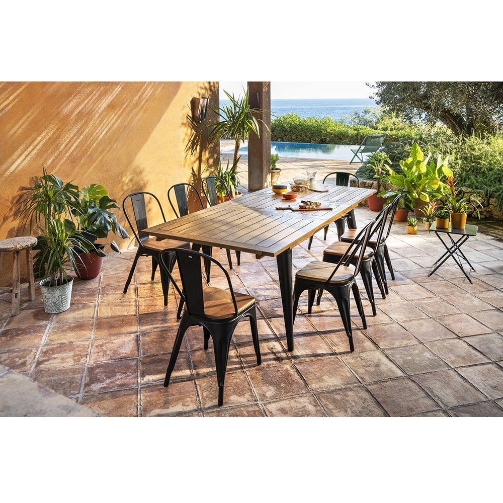 Table extensible Fabrik 6/8 personnes métal et bois certifié FSC®