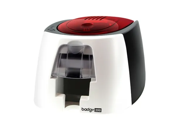 Badgy 200 - Plastikkortprinter - farve - blæksubliminering/termisk transfer - CR-80 Card (85.6 x 54 mm) - op til 325 kort/time (mono) / op til 95 kort/time (farve) - kapacitet: 40 kort - USB 2.0