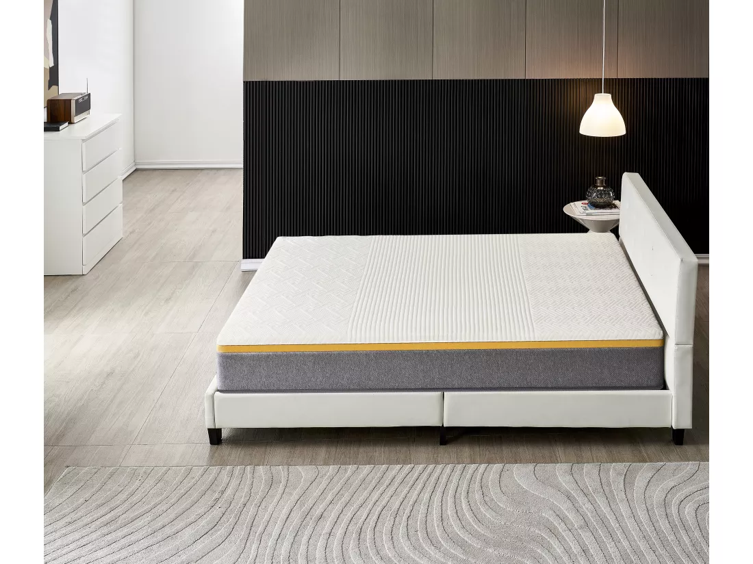 Ensemble Matelas + Lit Avec Tête De Lit 160x200 Cm, Ypsilon Ferme 28cm D’épaisseur