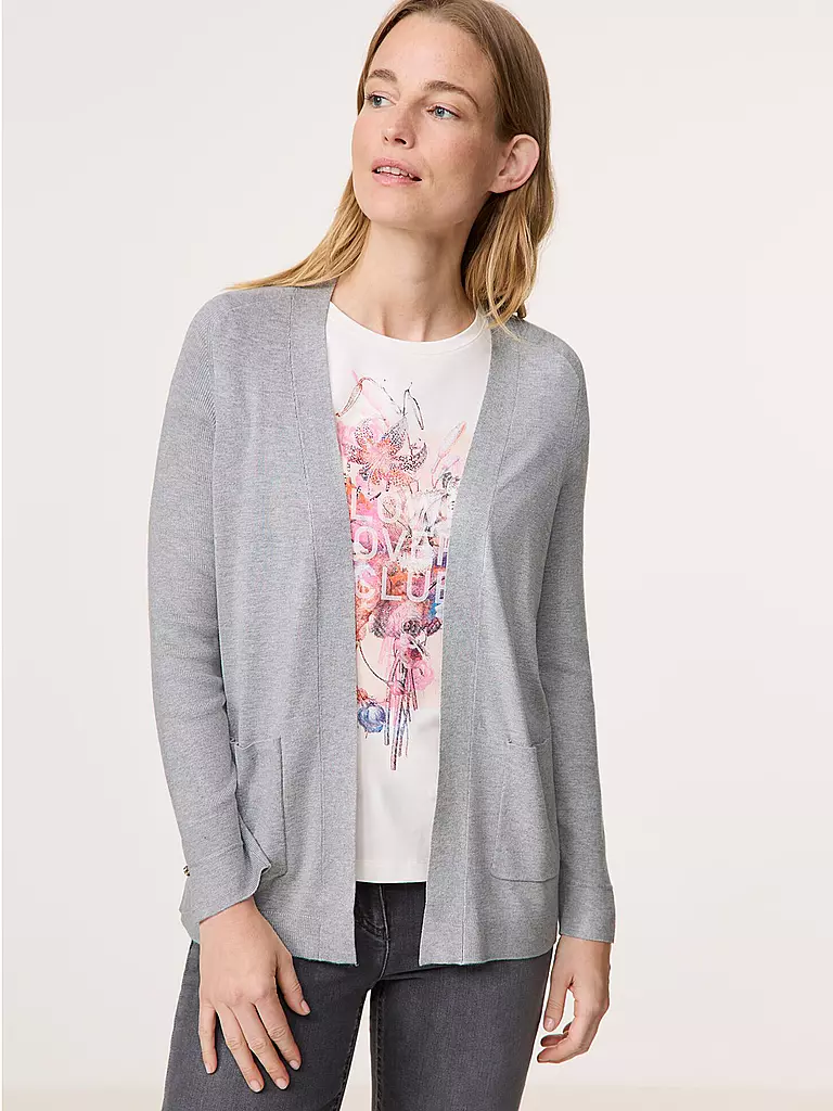GERRY WEBER Strickjacke silber