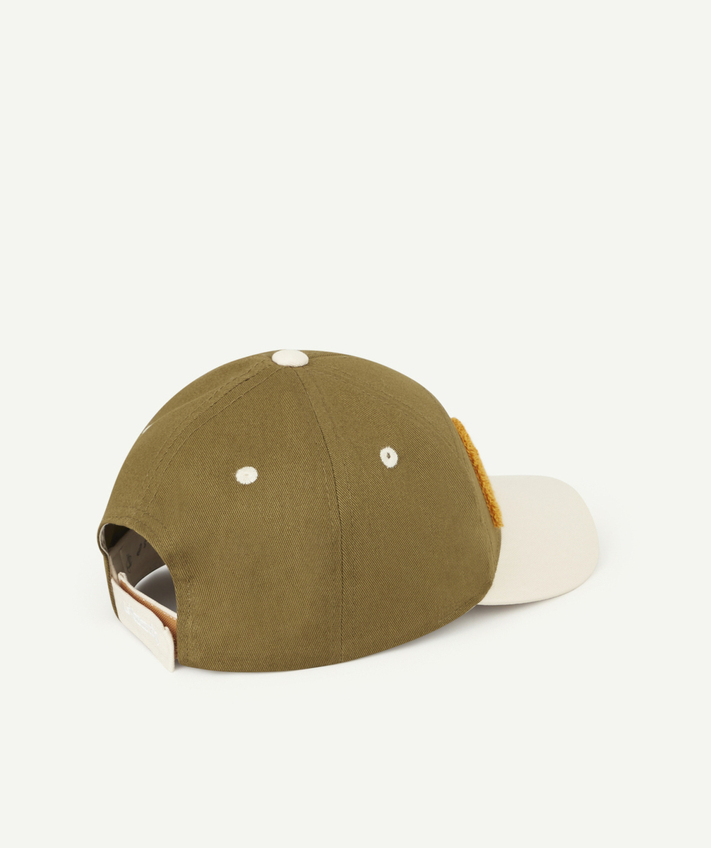 LASSIGCASQUETTE VERT OLIVE AVEC MESSAGE FUN EN BOUCLETTE