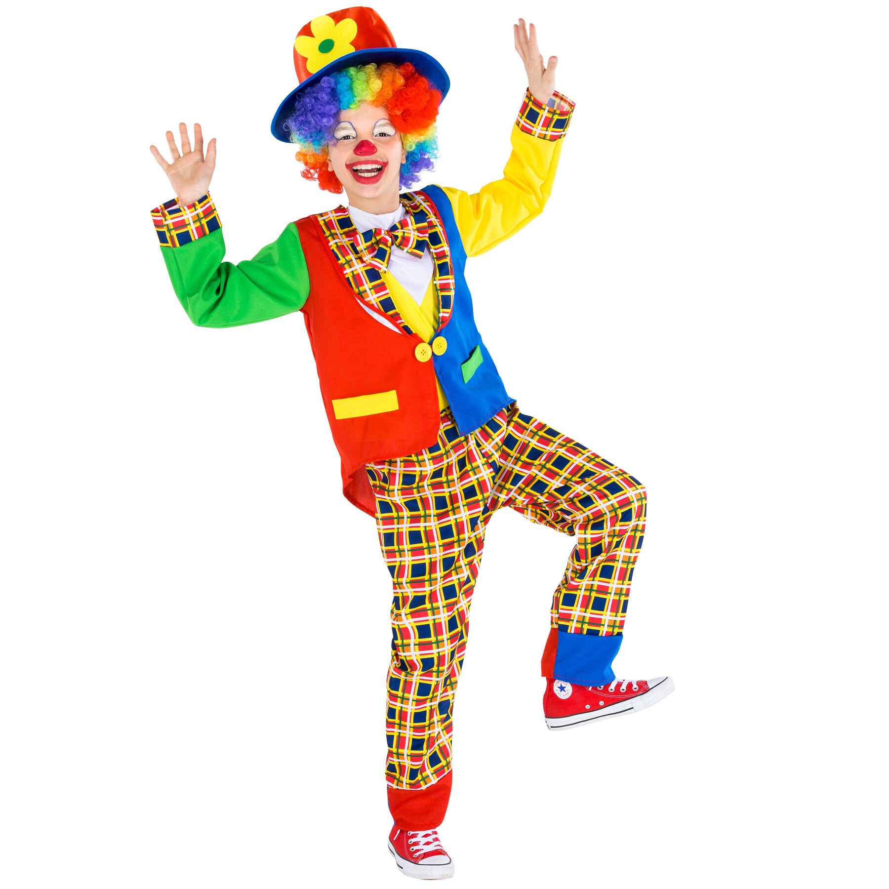 tectake® Kinder - Teenkostüm Clown Sockenschuss