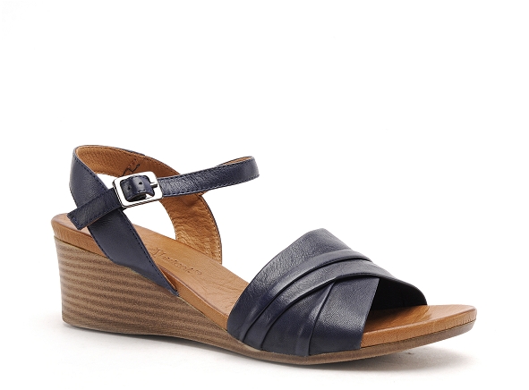 Coco abricot nu pieds talons femme minihy bleu