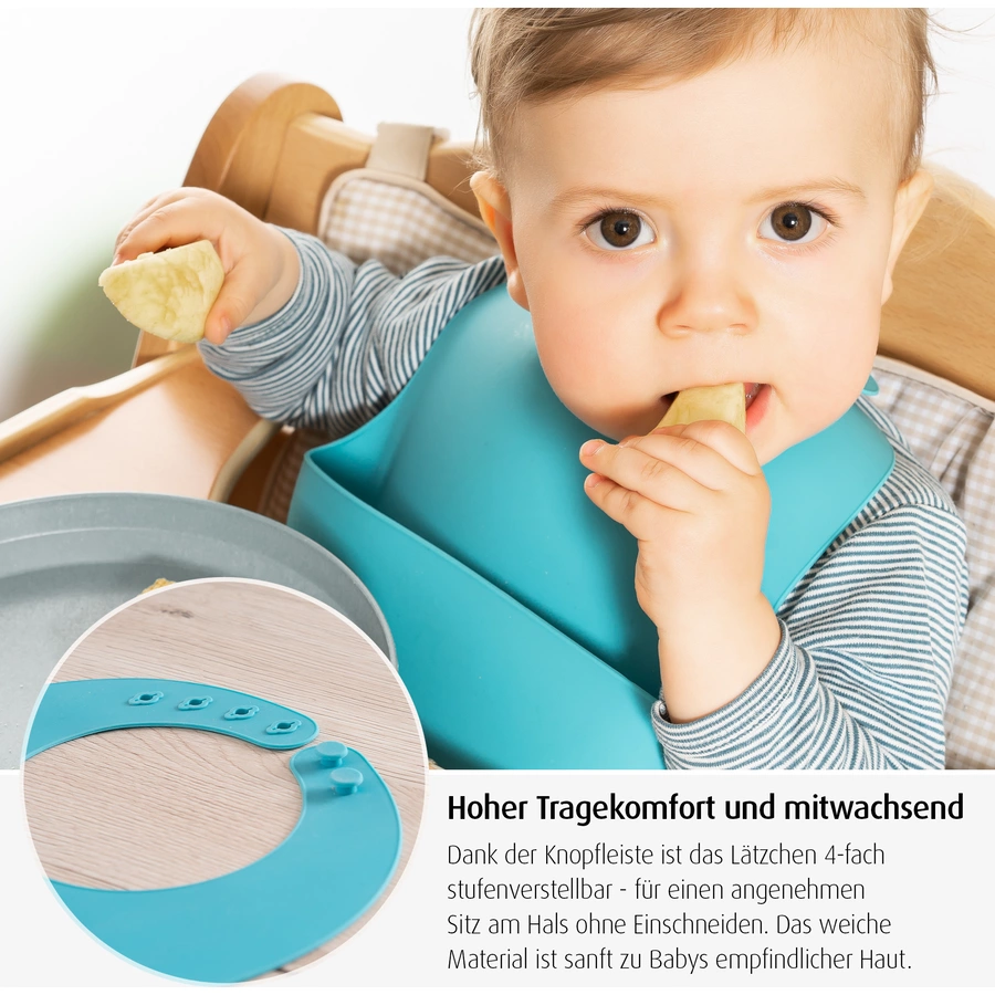 reer Lätzchen Eat’n Tidy aus Silikon, blau