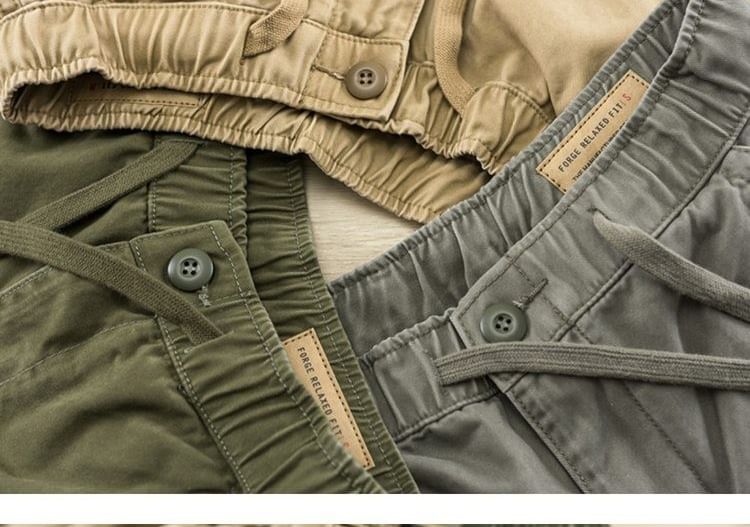 Nightbell - Effen shorts met trekkoord in de taille