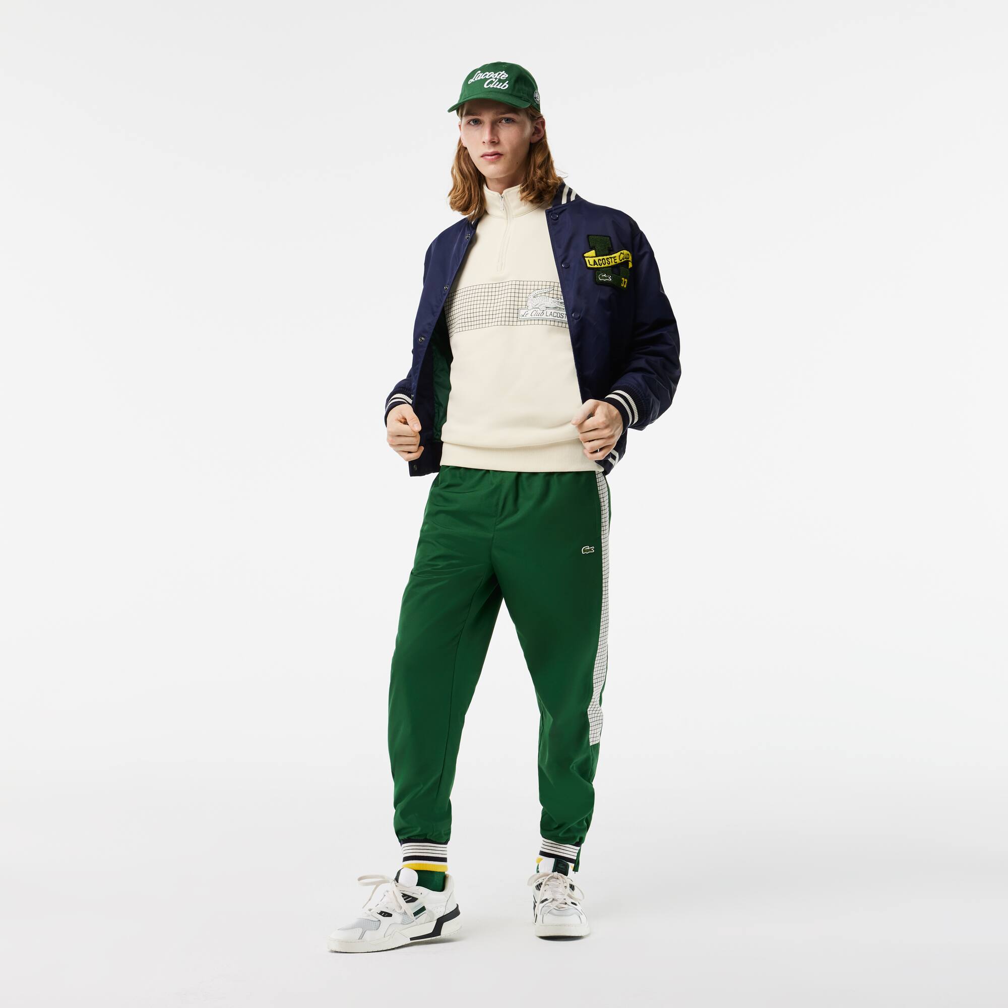 Herren LACOSTE Sweatshirt aus Bio-Baumwolle mit Reißverschlusskragen Sweatshirts - Weiss - Lacoste - Herren