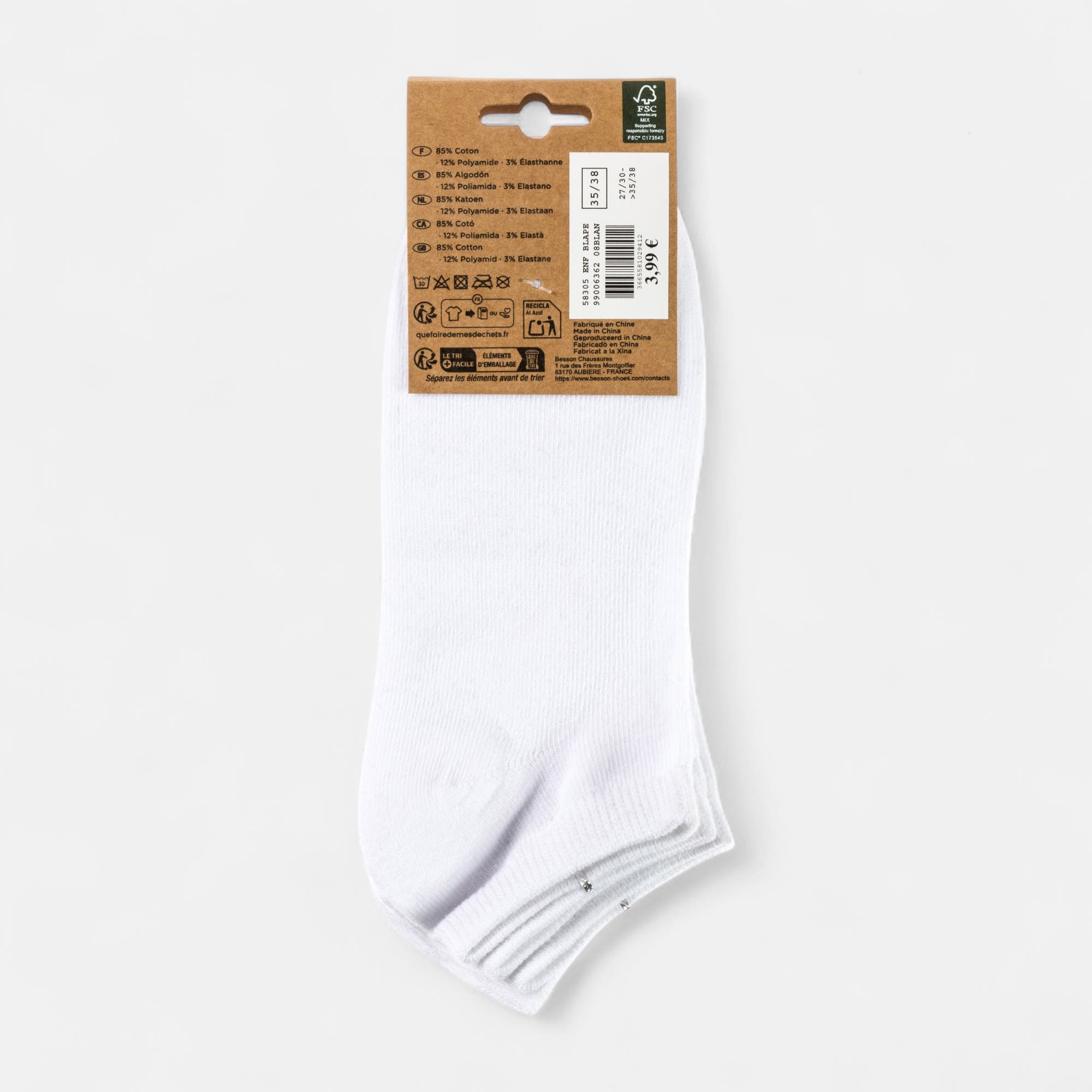 Chaussettes Enfant blanc