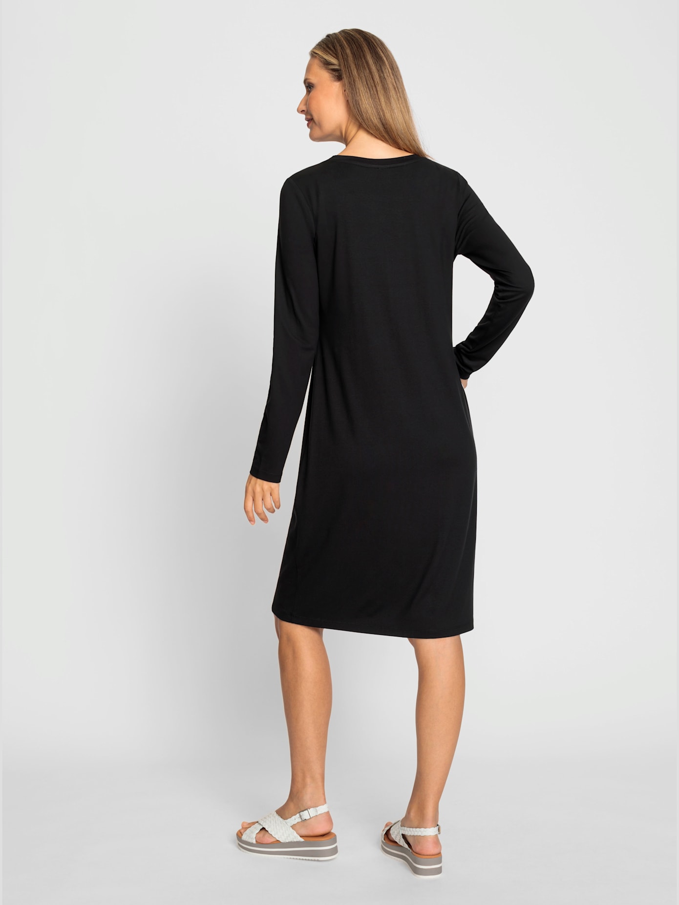 Robe en jersey motif imprimé exclusif devant