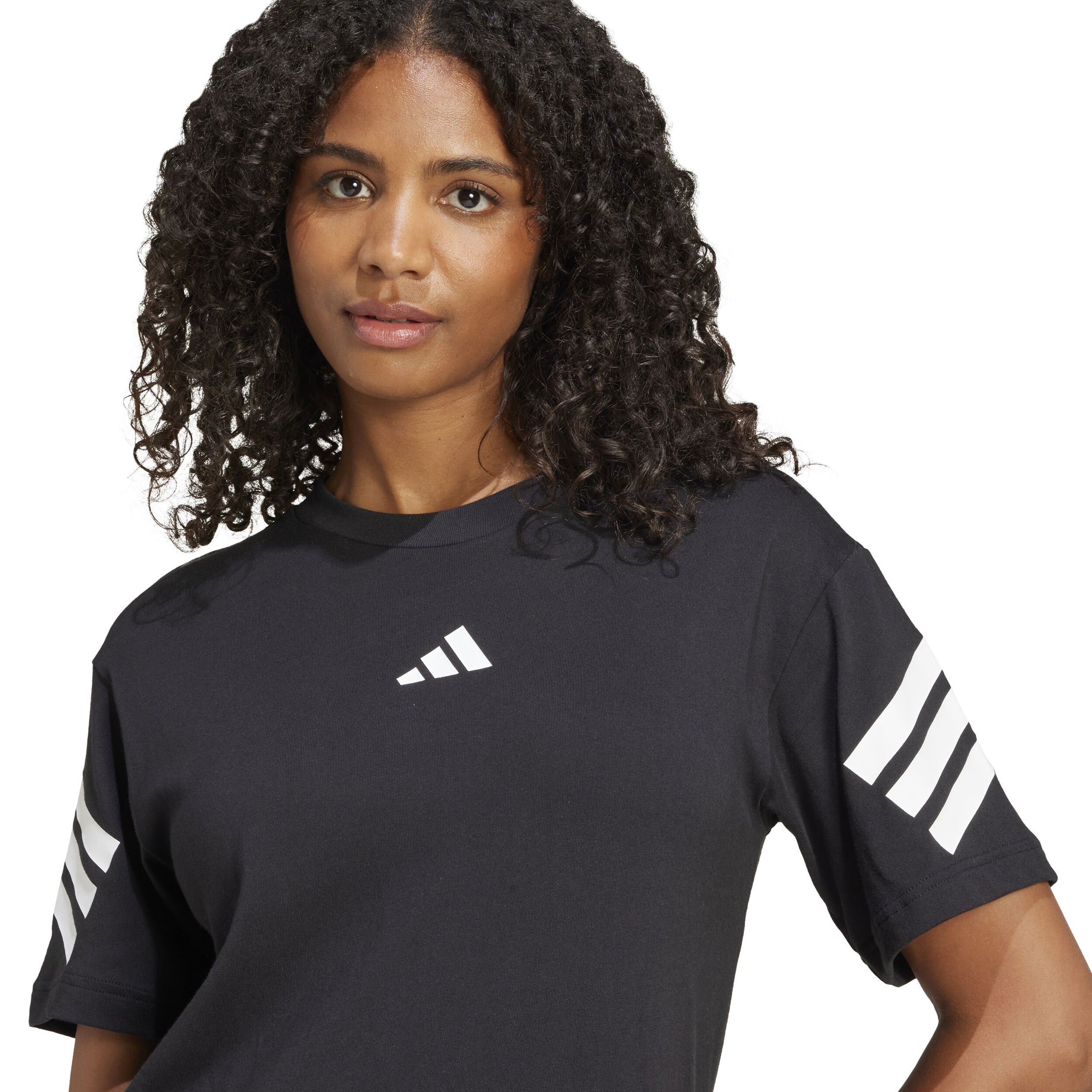 adidas Future Icon 3Stripes T-shirt Femmes - Noir , Blanc