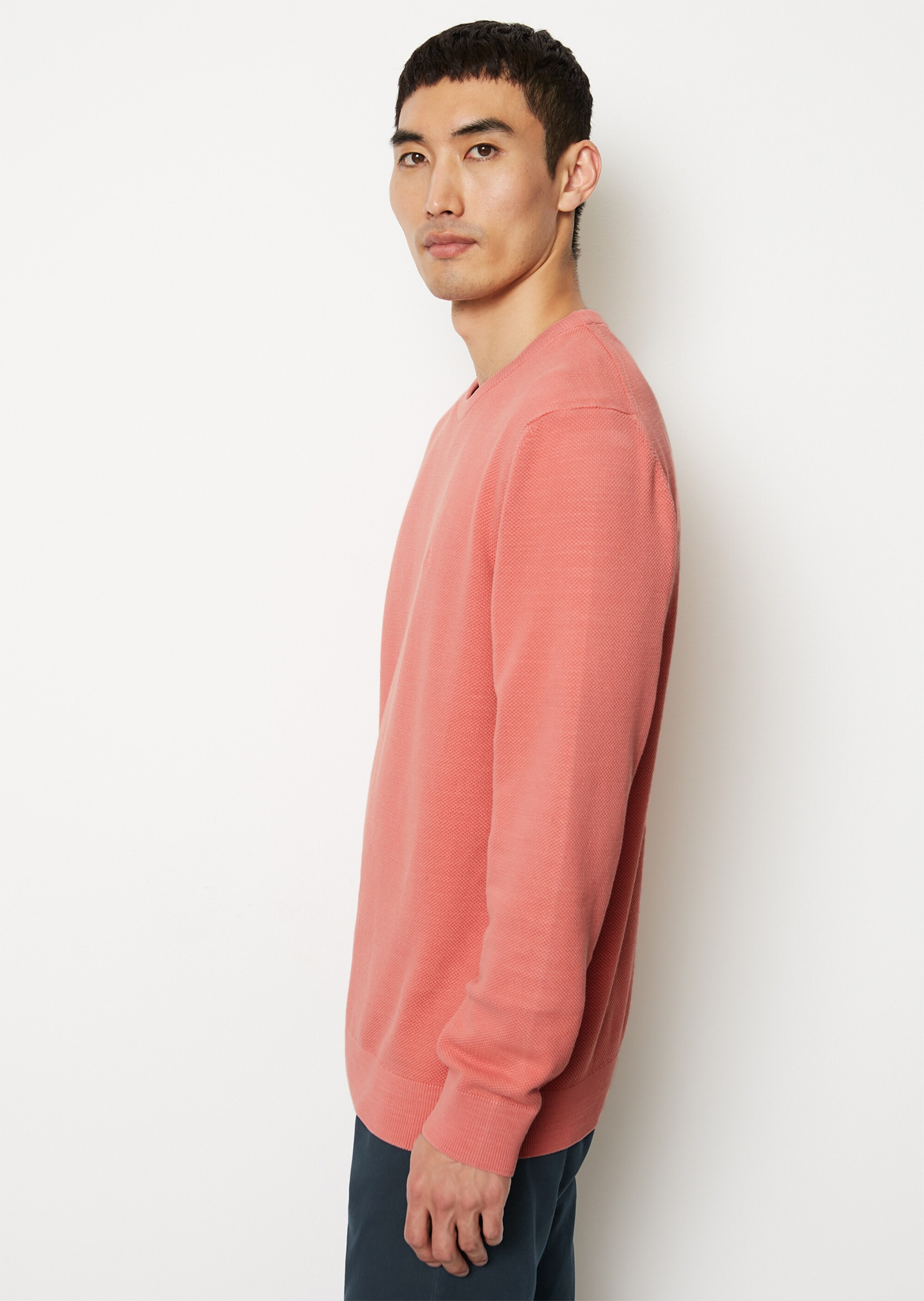 Pullover regular mit feiner Piqué-Struktur