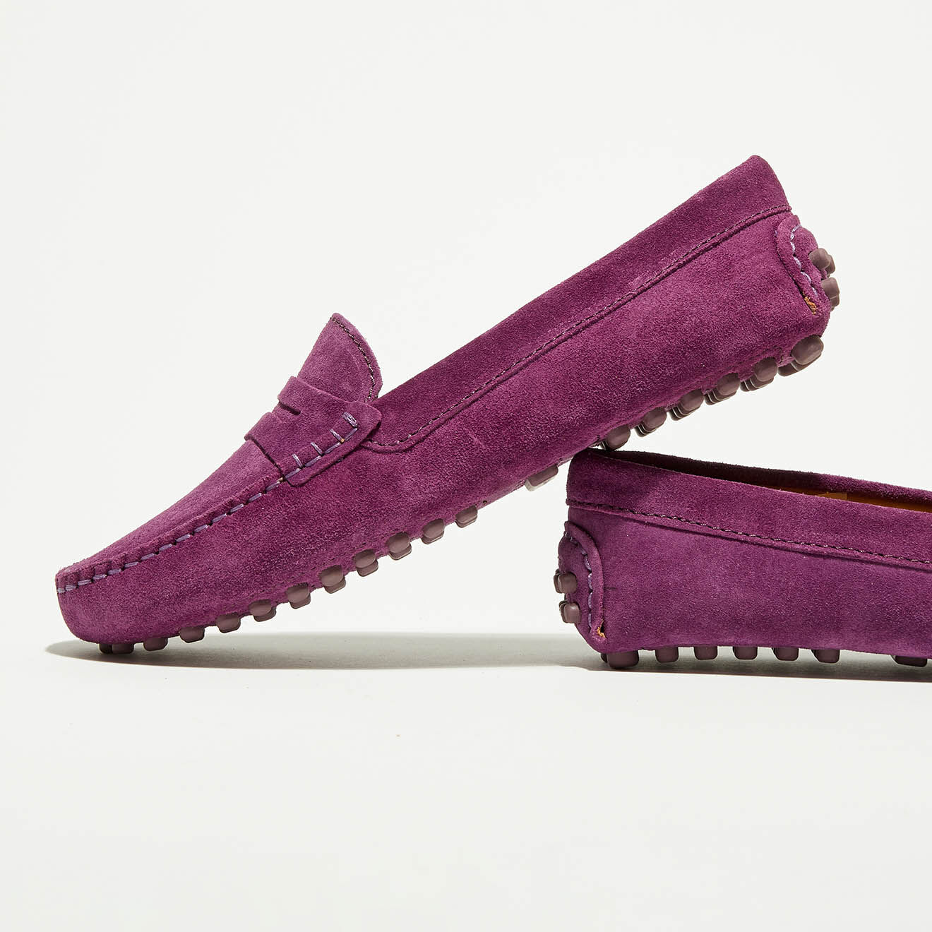 Loafers Mocassins en Velours de Cuir Lena iolets