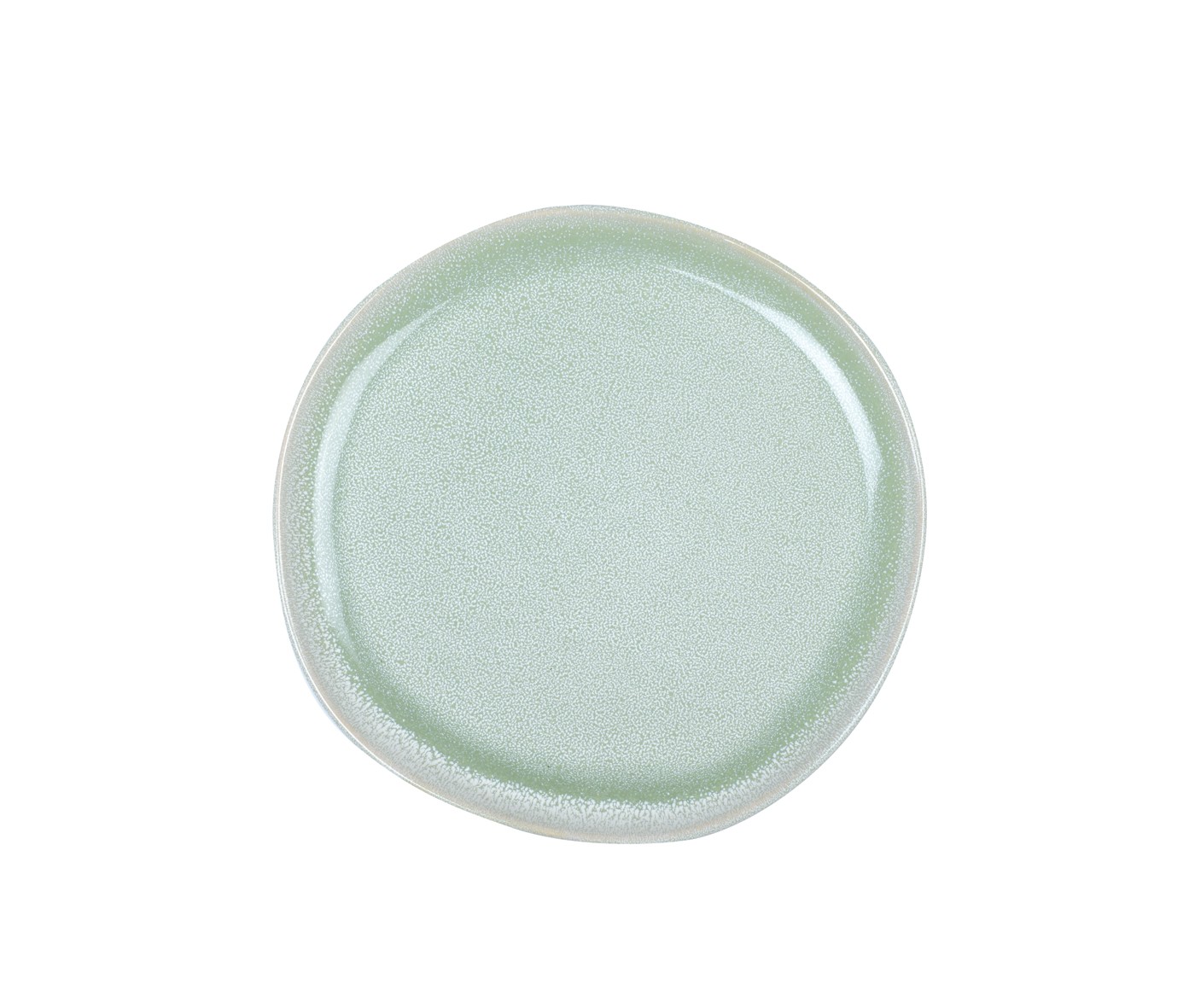 Assiette a dessert verte element terre 20cm par boite de - 6