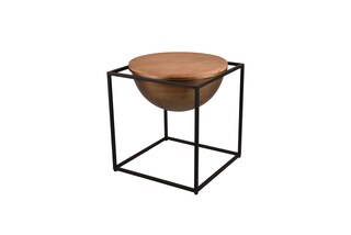 Beistelltisch CELINA 53 x 55 cm braun schwarz
