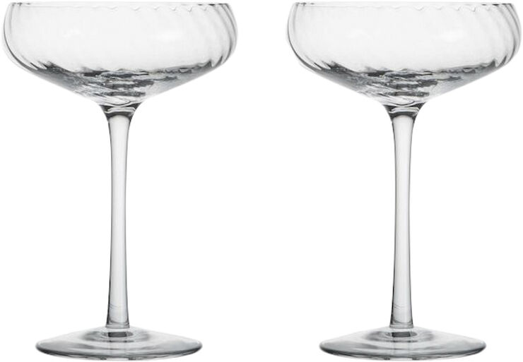BYON Champagne saucer Opacity 2pcs/set Clear