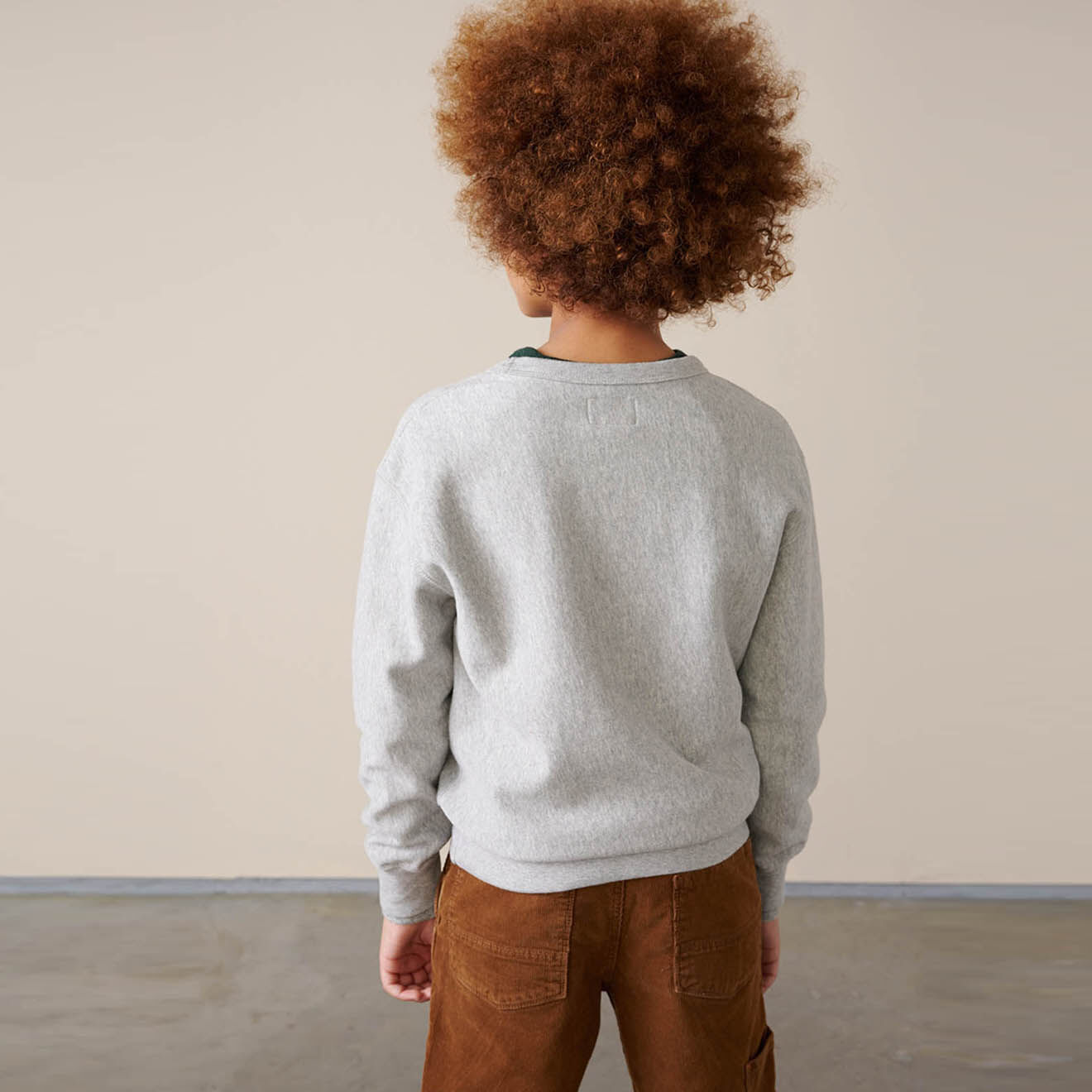 Bellerose Sweat Fago en Coton chiné gris clair