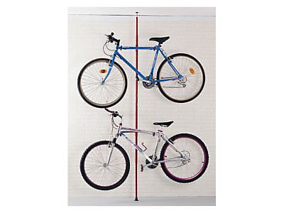 Support pour 2 vélos télescopique Mottez H. 200 cm à 275 cm rouge