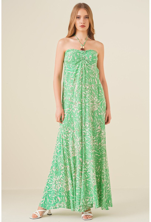 MT Clothes P-ROB_BRET_ANIS - Robe à bretelles avec Motifs