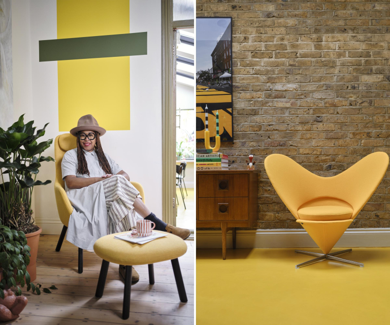 Vitra Hal loungestoel met Ottoman Dumet 01