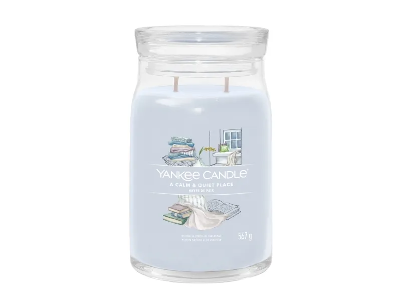 Yankee Candle A Calm & Quiet Place, Cylinder, Grå, Floral, 90 t, 1 stk