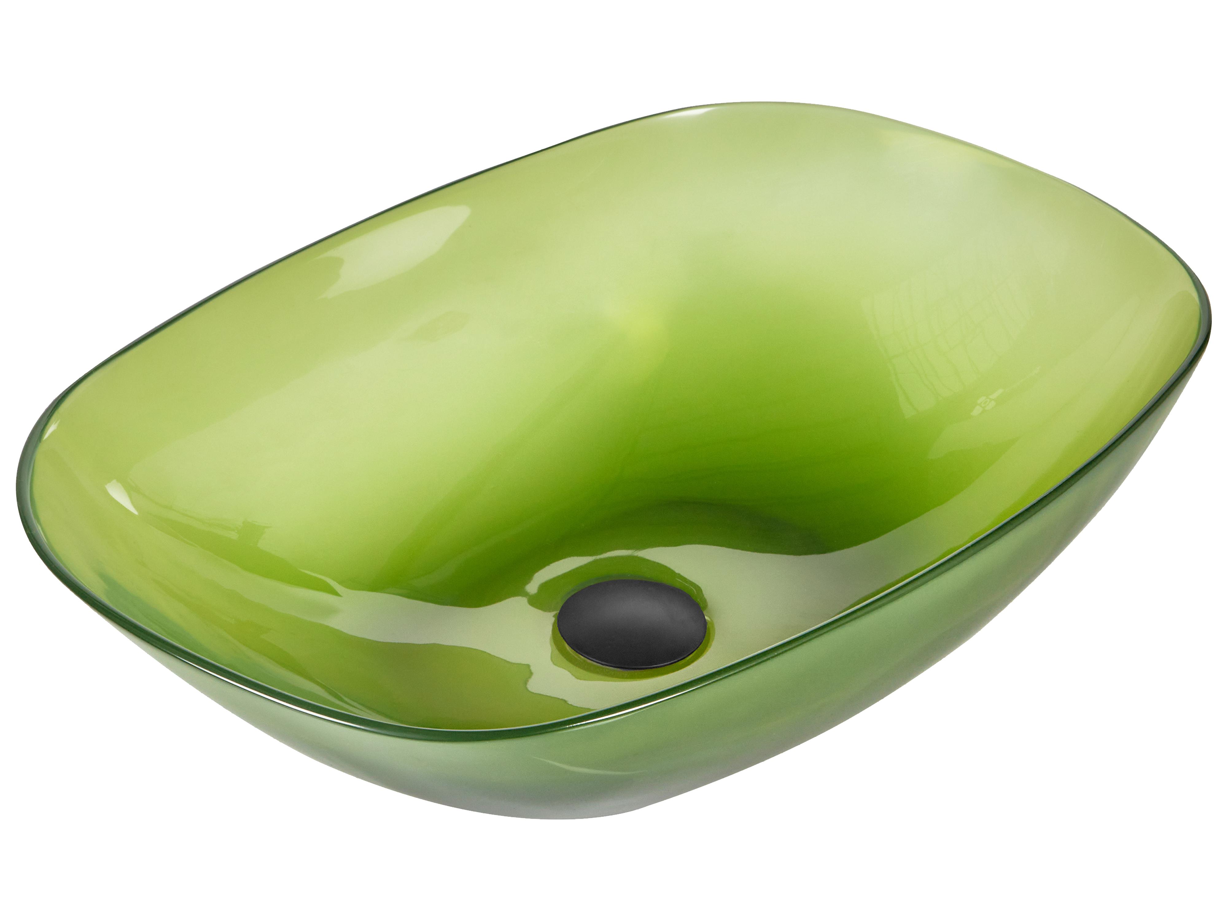 Wastafel voor aanrechtblad MOENGO 54 x 36 cm Solid surface Groen