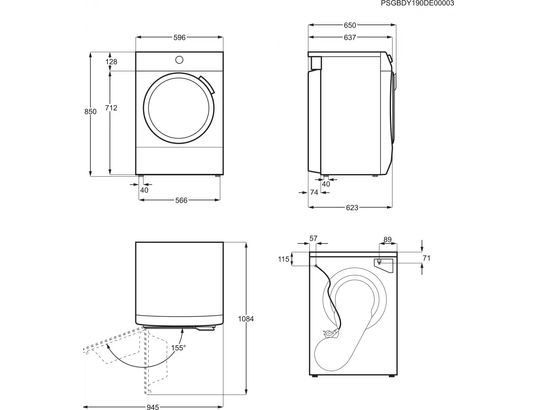 ELECTROLUX - Sèche-linge pompe à chaleur EDHF2804DC