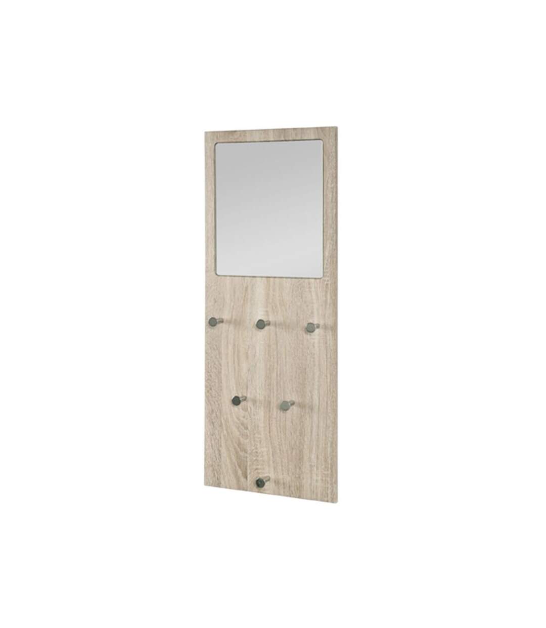 Paris Prix - Patère Murale & Miroir Design chêne 80cm Chêne Clair