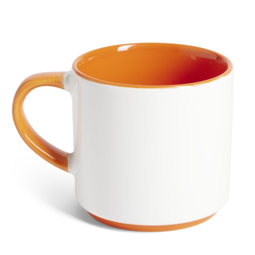 Mug grès bicolore 450mL Ø8,5xH8cm