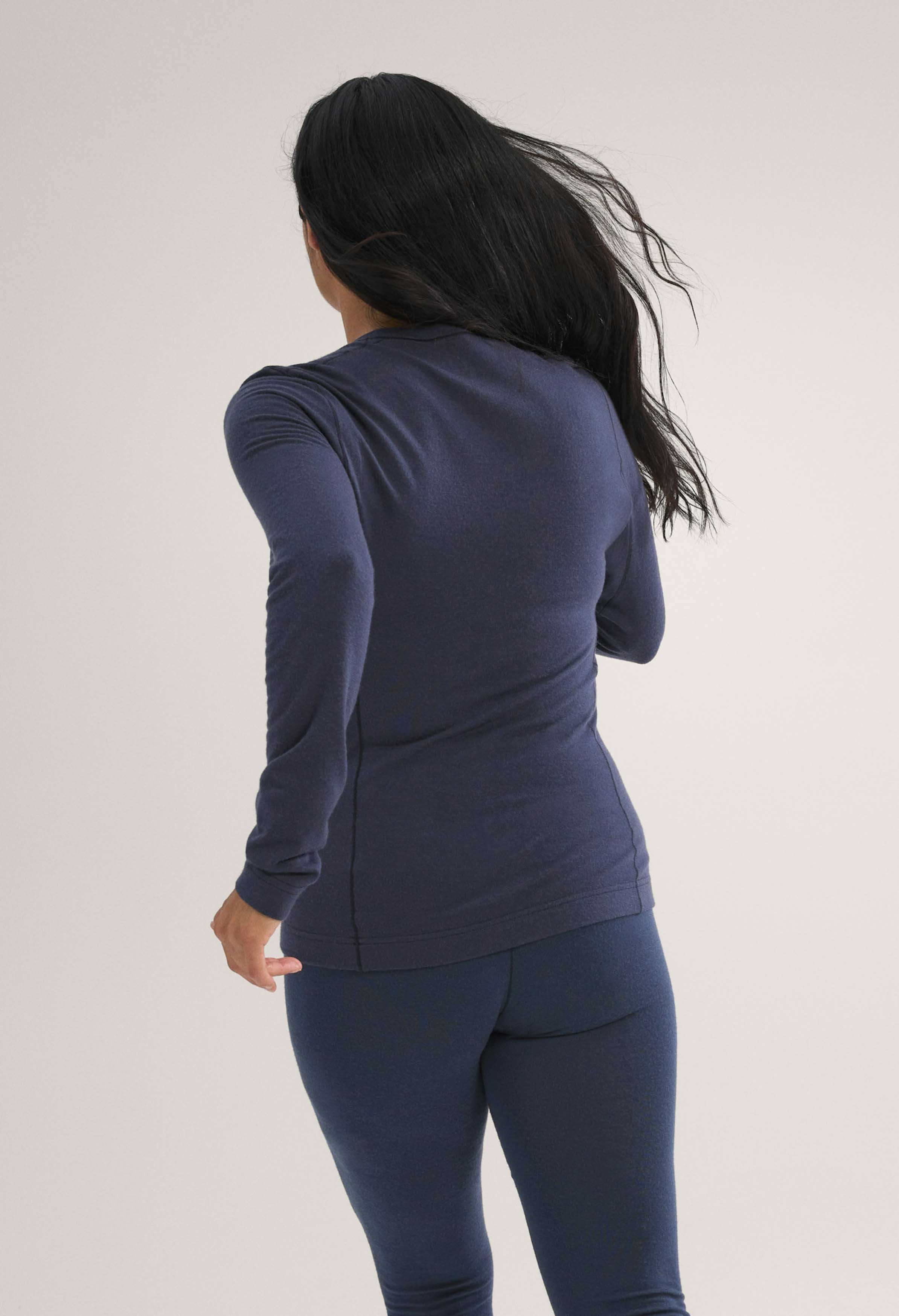 Satoro Merino Wool Crew Dame Black Sapphire