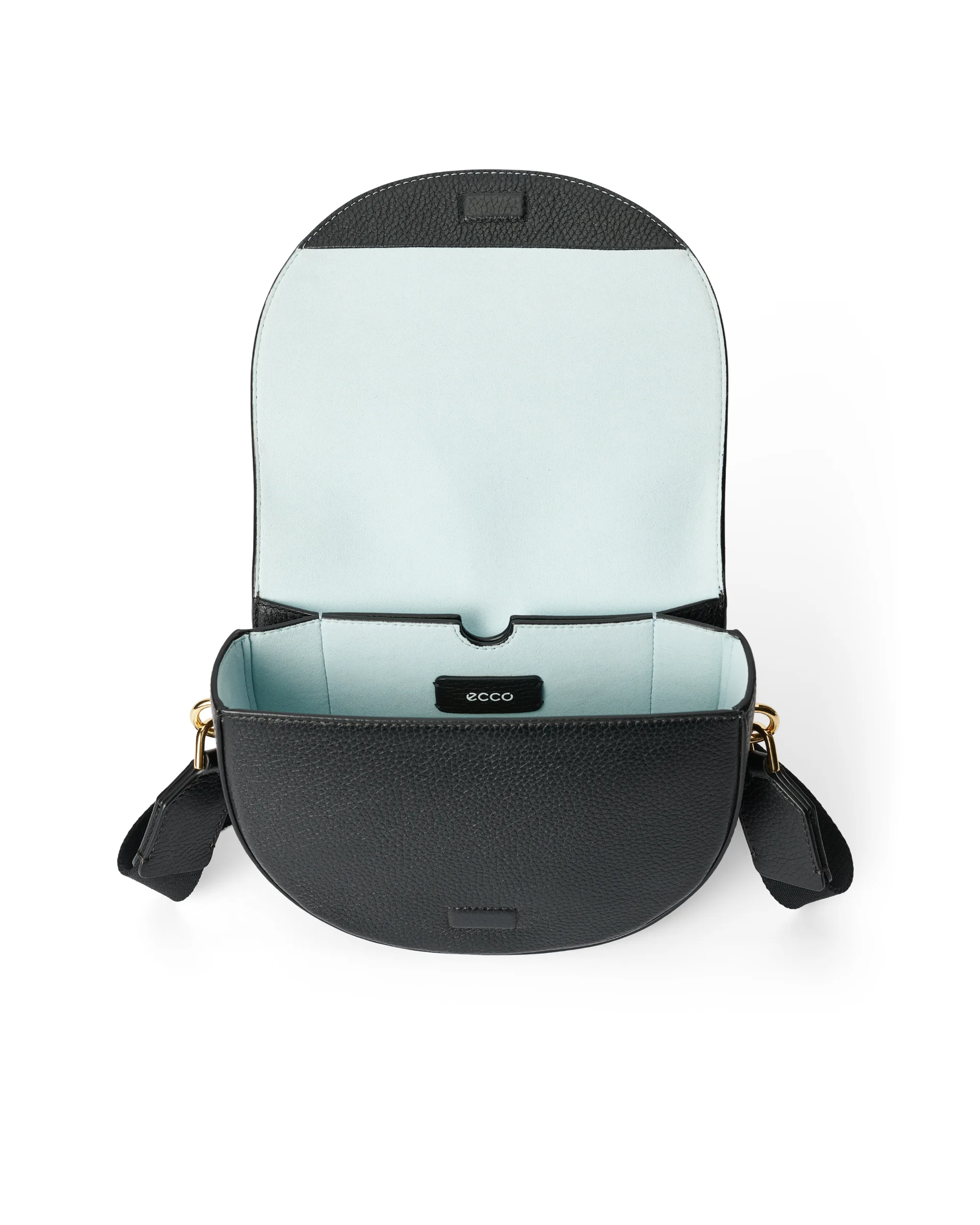 ECCO Saddle Bag Satteltasche aus Leder Schwarz 16X22X9 cm
