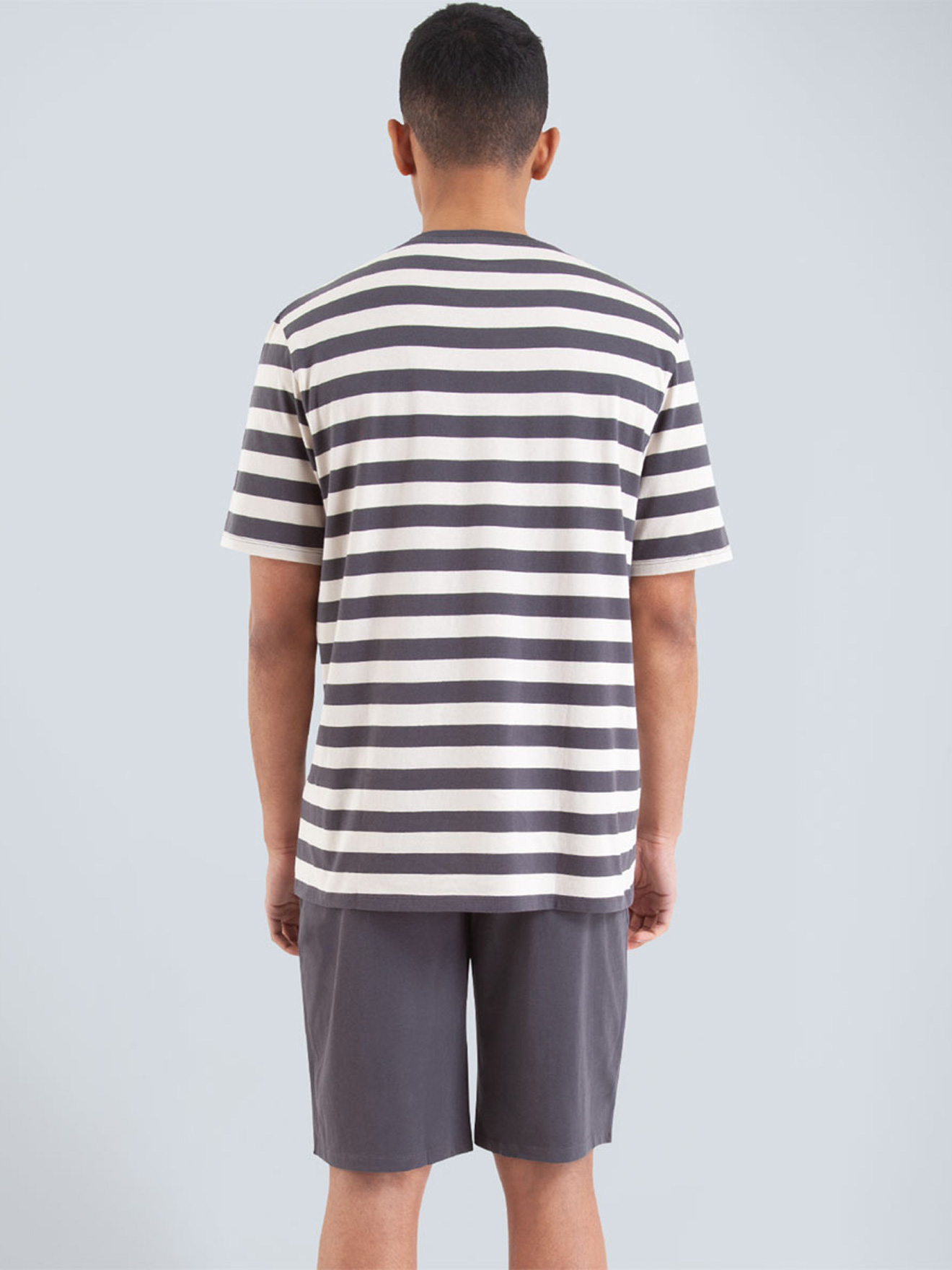 Pyjashort col rond Rayures