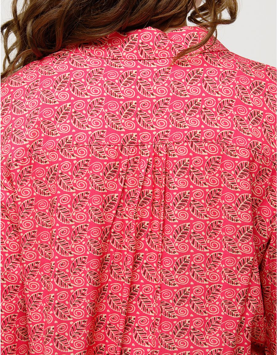 Chemisier imprimé rose
