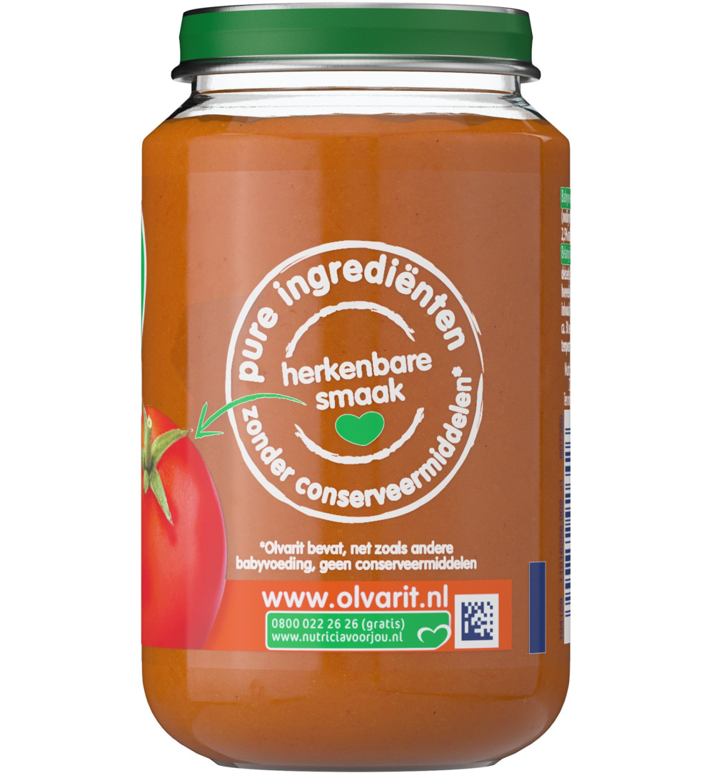 Olvarit Tomaat rundvlees aardappel wortel (200 gr)