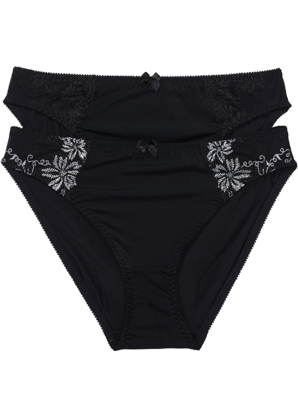 Lot de 2 slips avec broderie